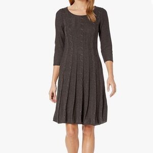 Nine West gray cable knit sweat dress size large